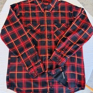 Red & Black Plaid Button-Up Shirt